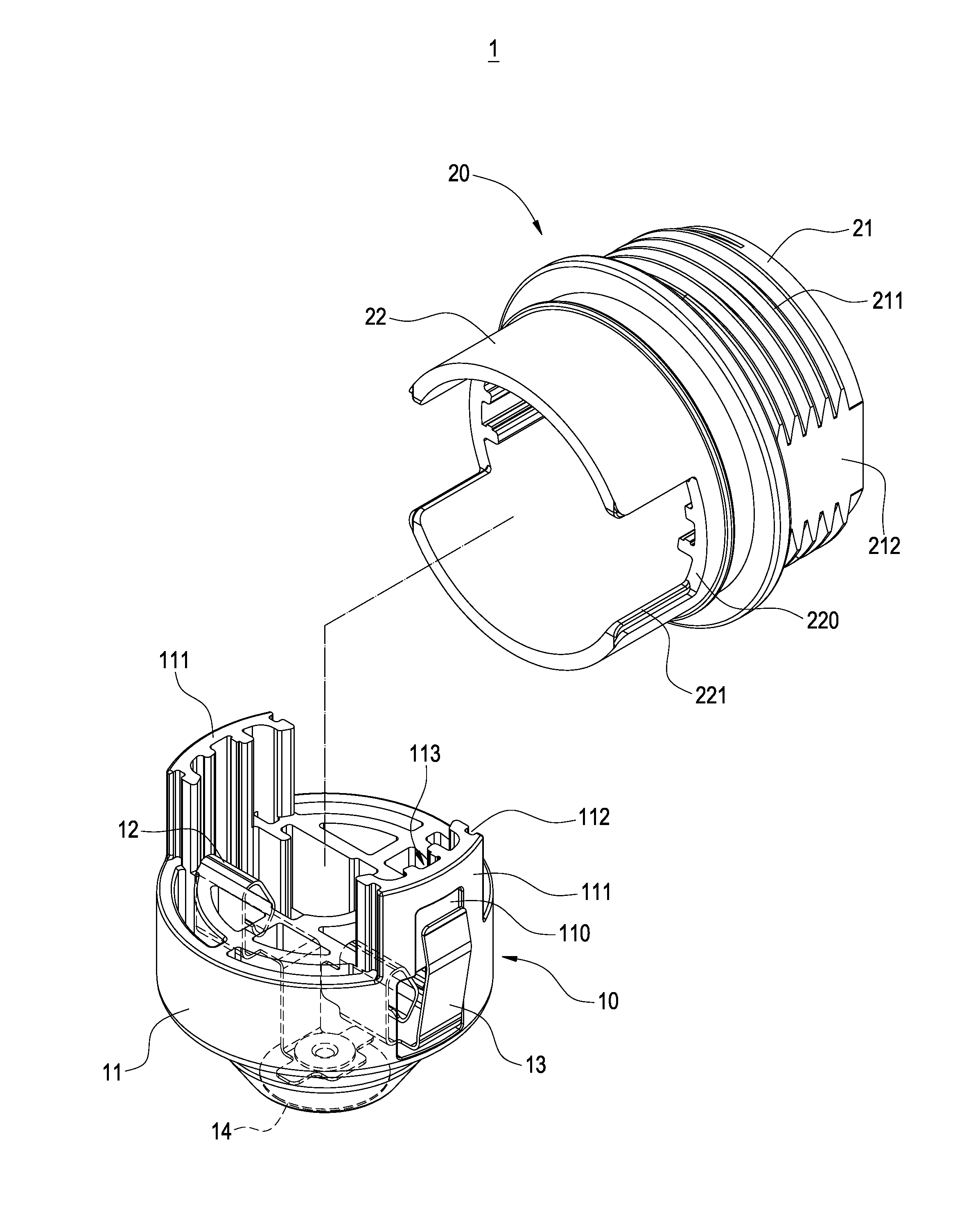 LED bulb and lamp head assembly with positioning structures
