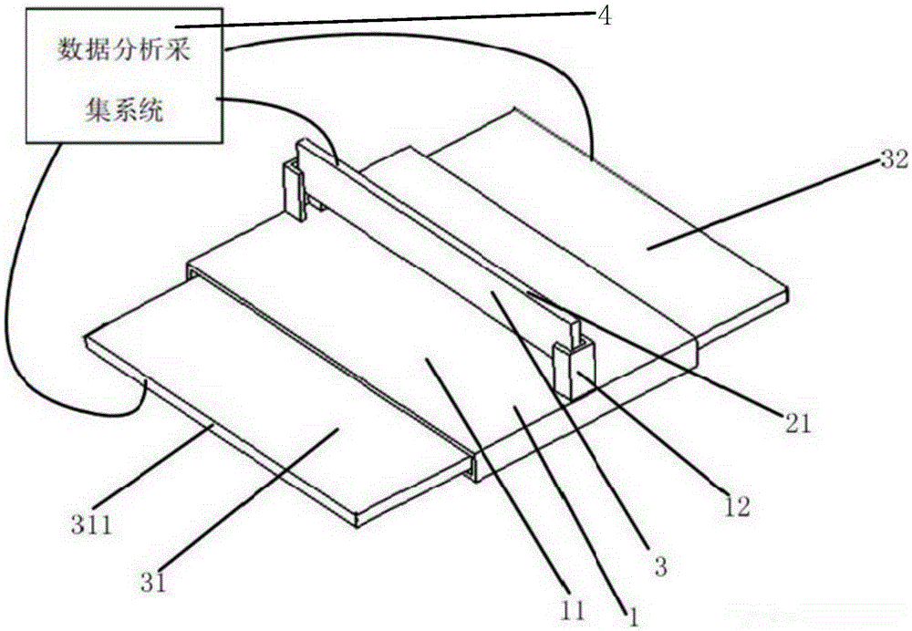 Device for measuring ramp breakover angle of automobile and measuring method thereof