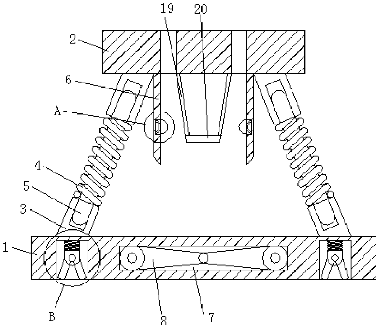Mounting device for water pump in variable water level area