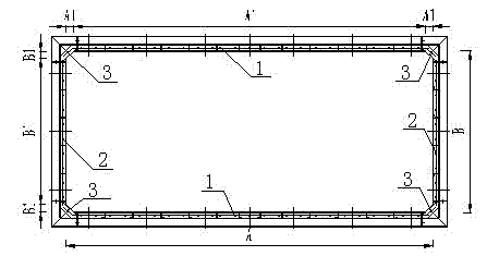 Structure of standard steel forms for constructing thin-wall high pier groups with four sides being variable cross sections by form turnover