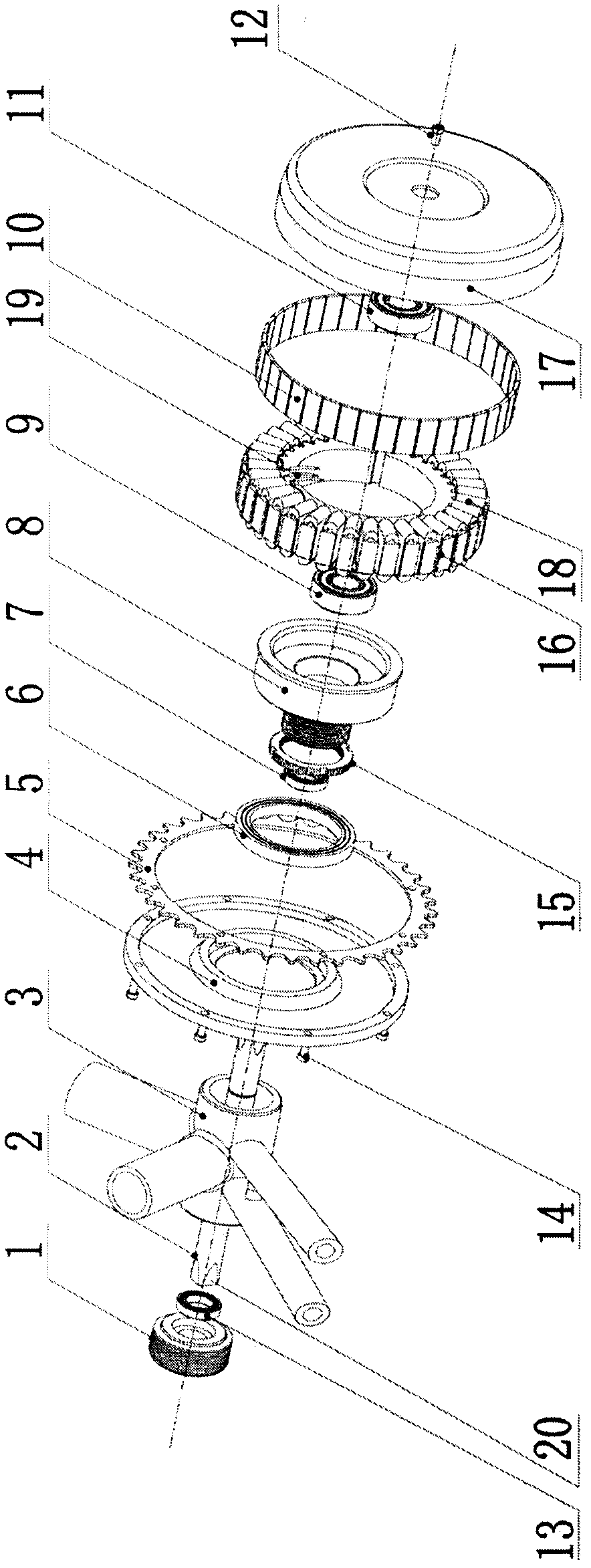 Integrated built-in motor for electric-bicycle motor wheel disc