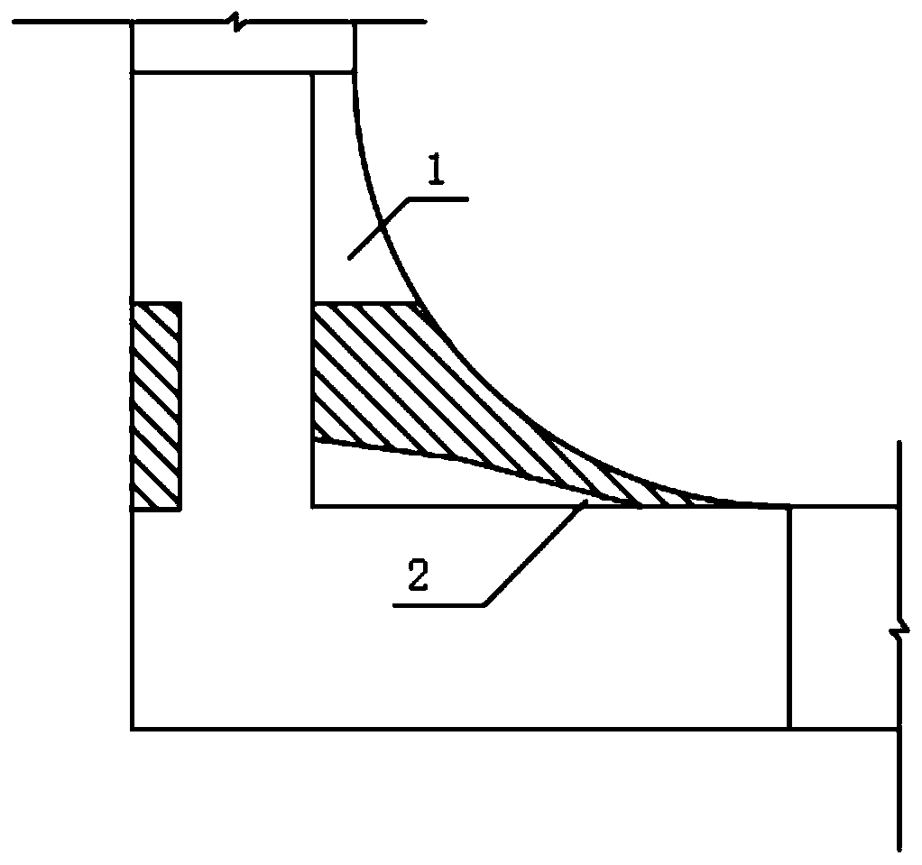 Method for arc bending excavation of lower bending section of vertical shaft