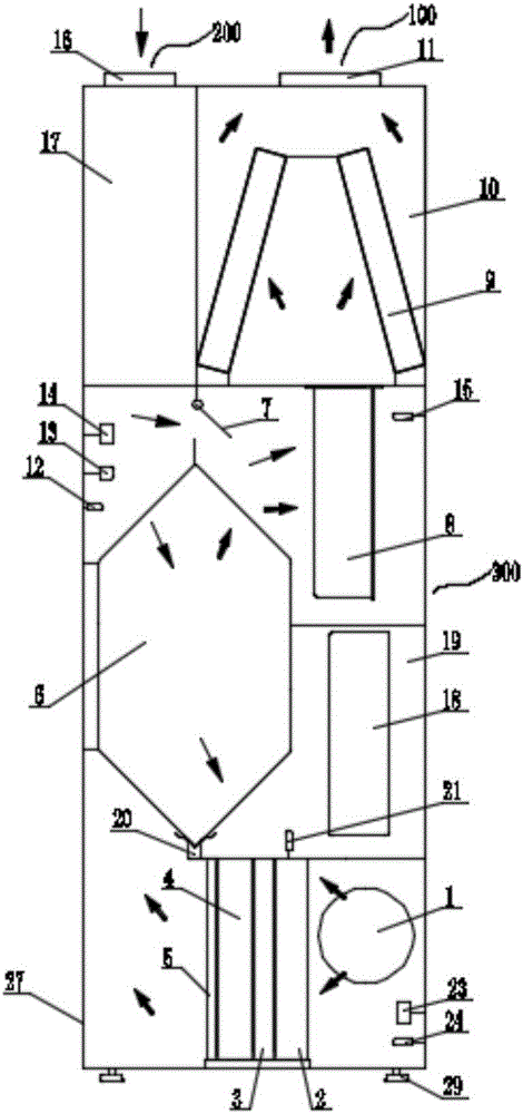 Floor type pipeline fresh air ventilator