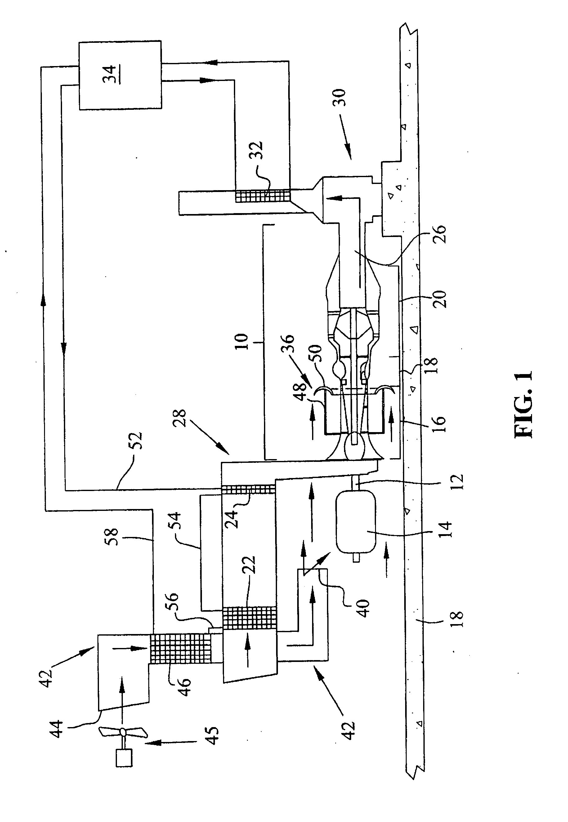 Heat absorbing and reflecting shield for air breathing heat engine