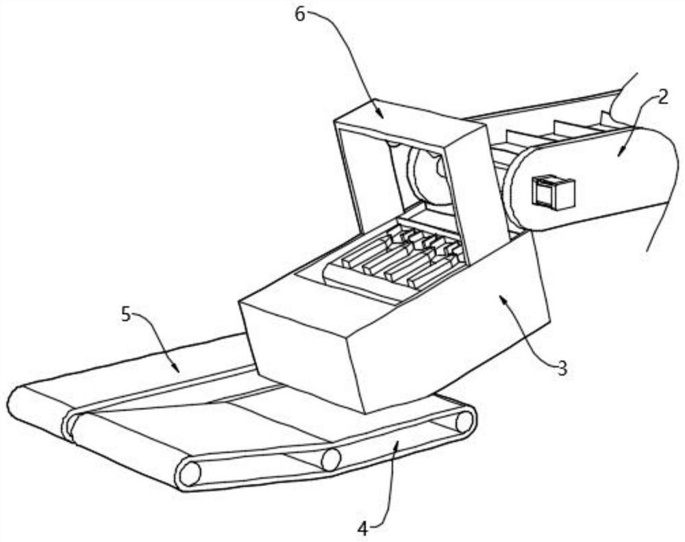 Visual identification separation device of underground coal mine belt conveyor