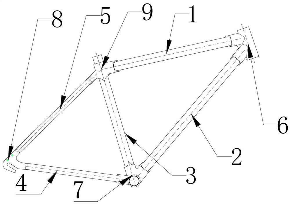 Integrated joint bicycle frame, electric bicycle frame and electric moped frame
