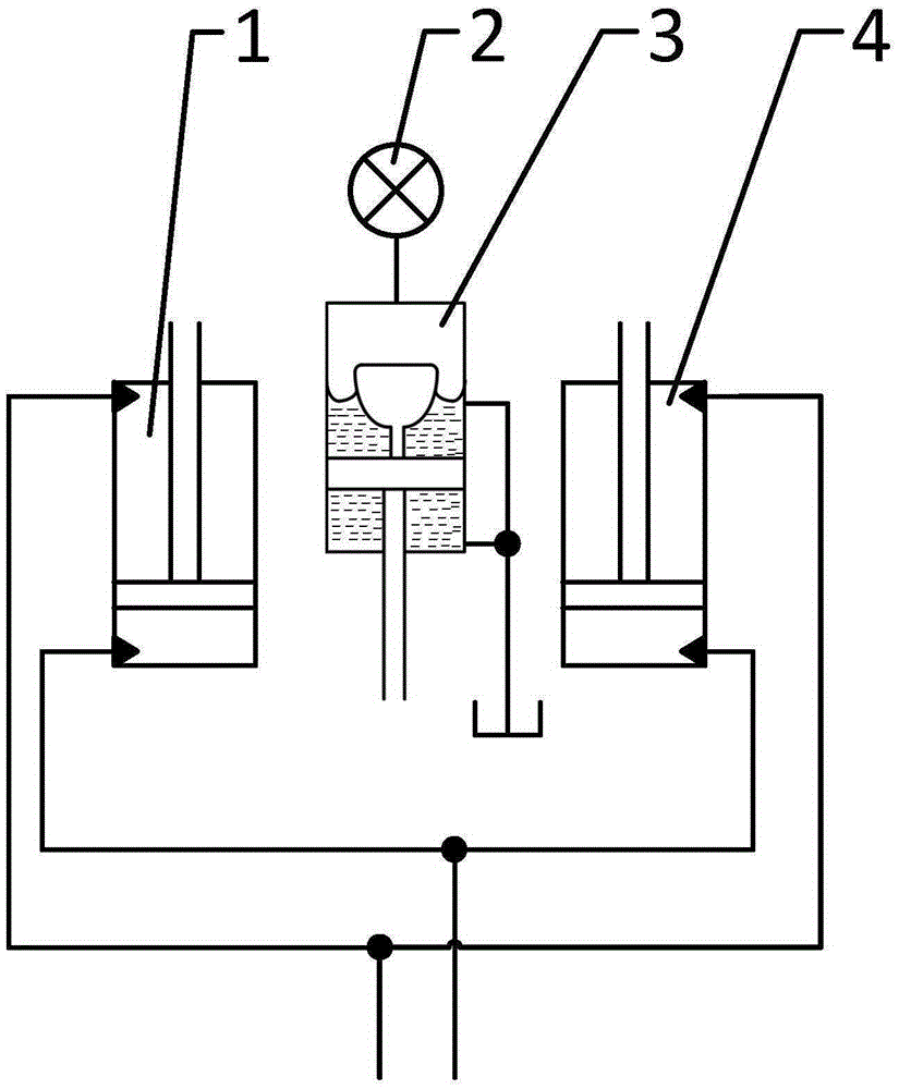 Movable arm energy-saving system adopting variable-diameter balanced hydraulic cylinder