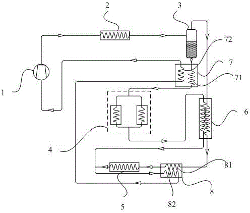 Outdoor unit for heat recovery type refrigeration equipment and split type refrigeration equipment