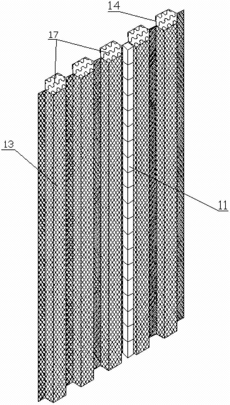 Hollow internal-model steel plate mesh cement anti-seismic splitting wall for heat-insulating wall
