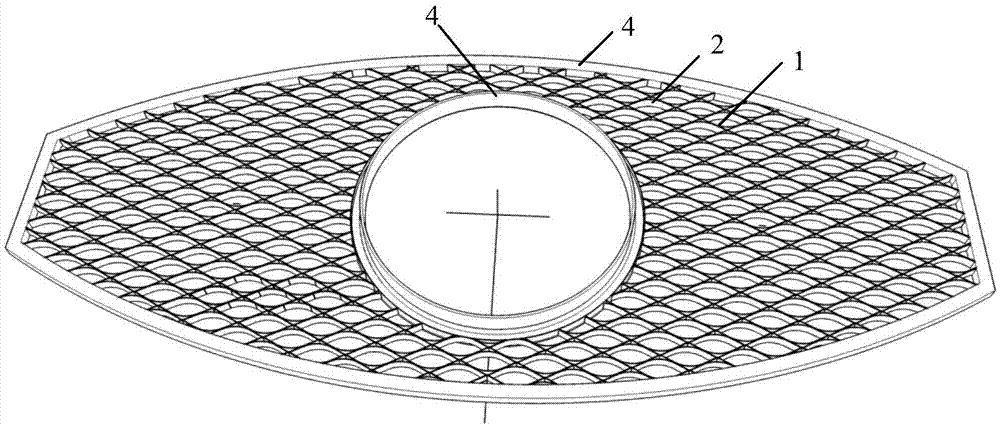 Steel cable supporting net for large-span net shaped ceiling system