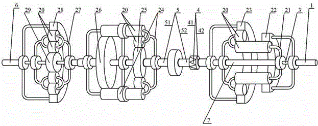 Compound type hydraulic coupler with casing provided with side auxiliary chamber and starter