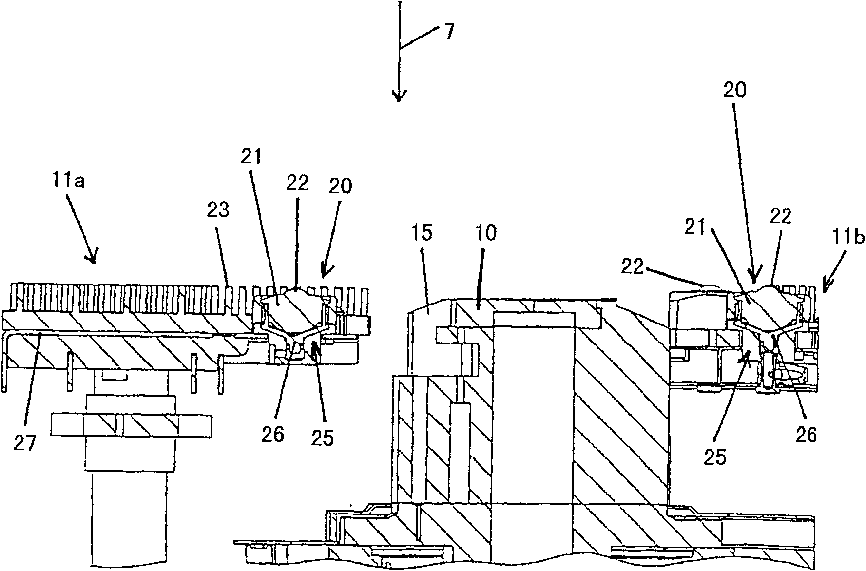 Stamping machine with elastic supporting work piece support and method for supporting work piece in the stamping machine