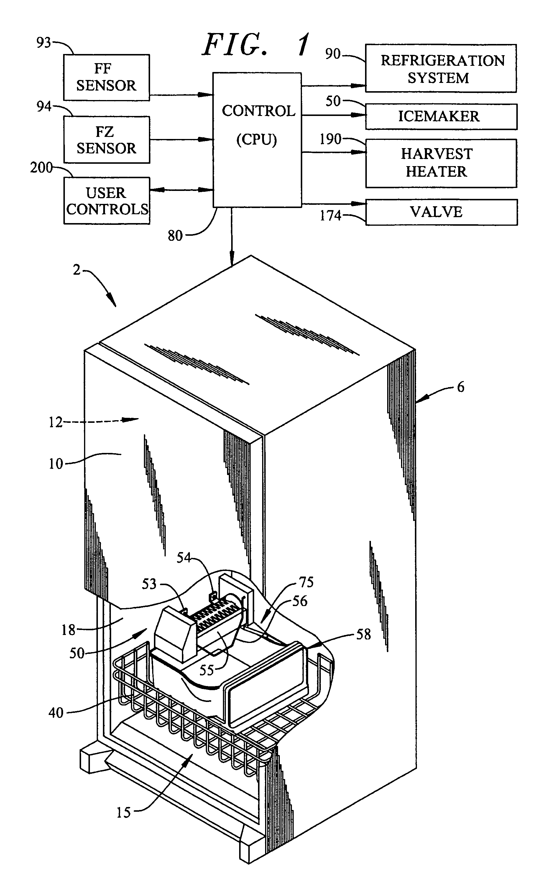 Icemaker system for a refrigerator