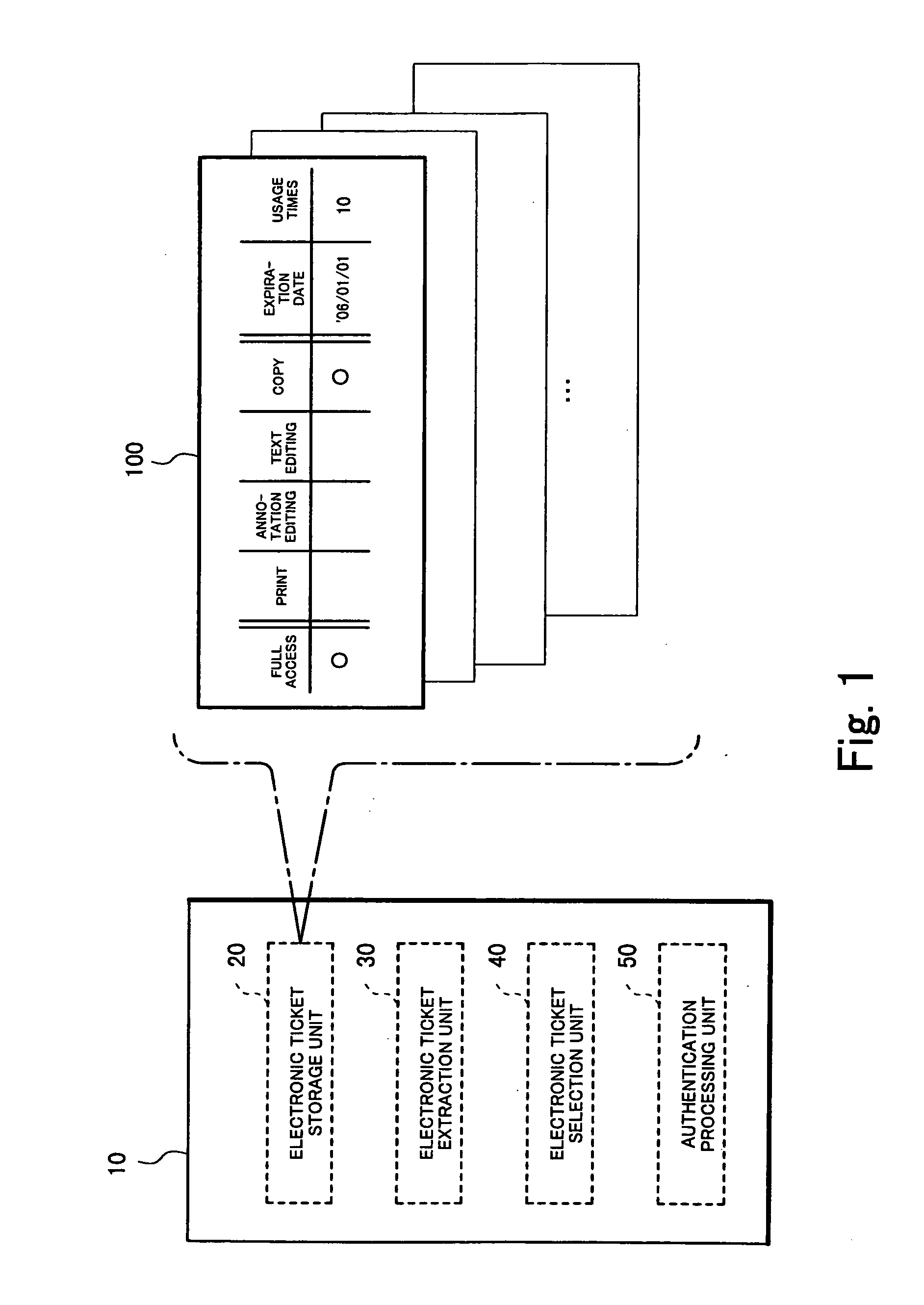 Medium storing program selecting electronic ticket, electronic ticket processing apparatus and electronic ticket selection method