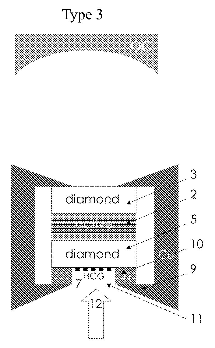 Vertical cavity surface emitting laser cavity with low thermal impedance