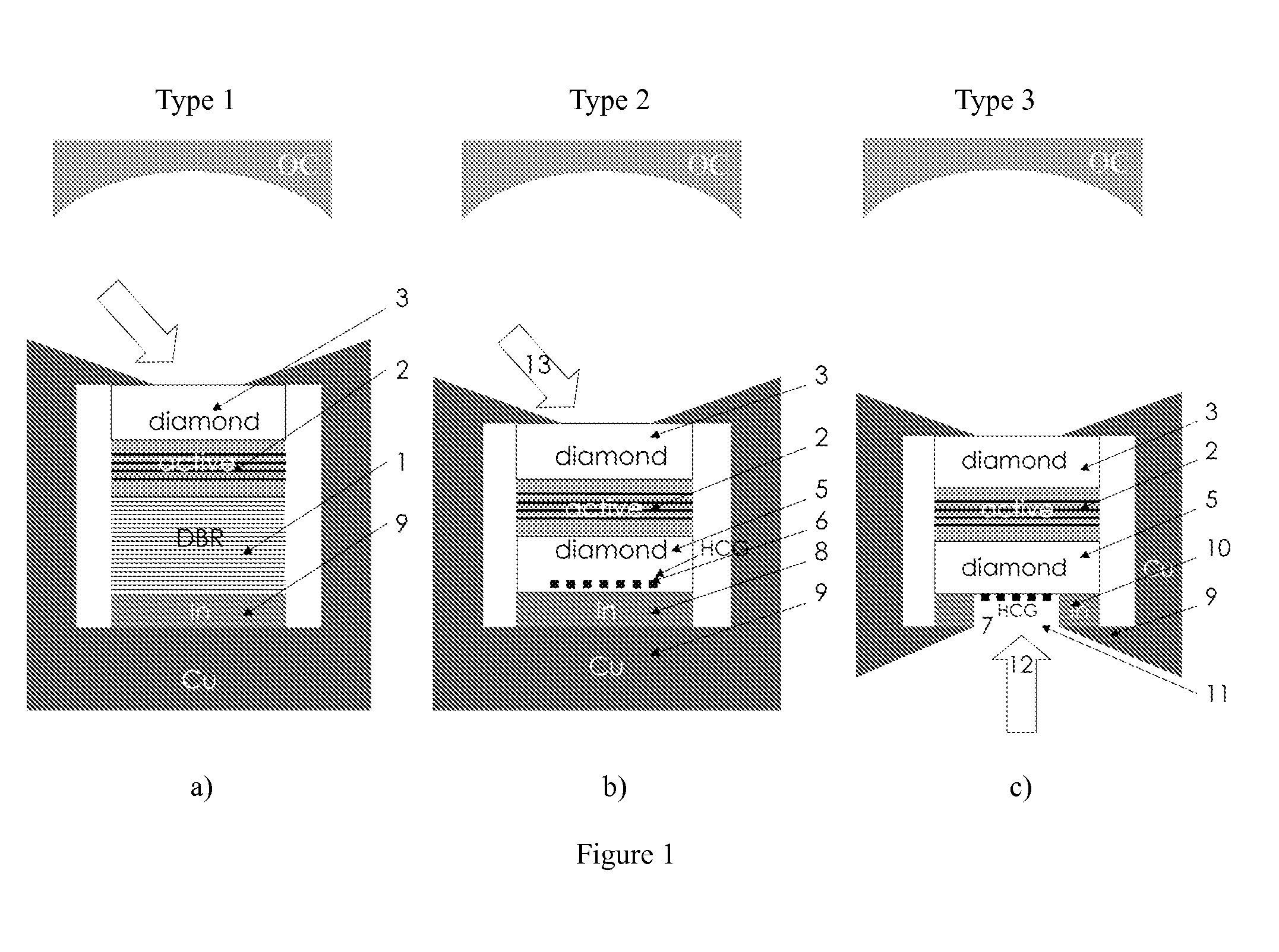 Vertical cavity surface emitting laser cavity with low thermal impedance