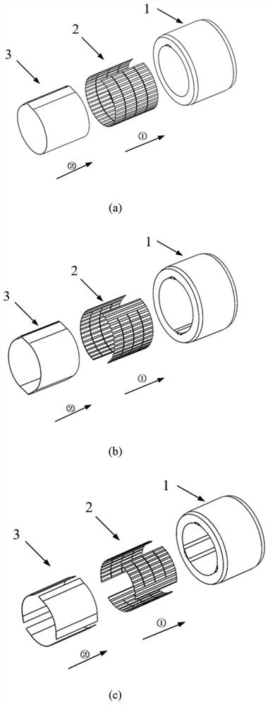 Aerodynamic radial foil bearing with forward and reverse rotation directions and dovetail-shaped structure