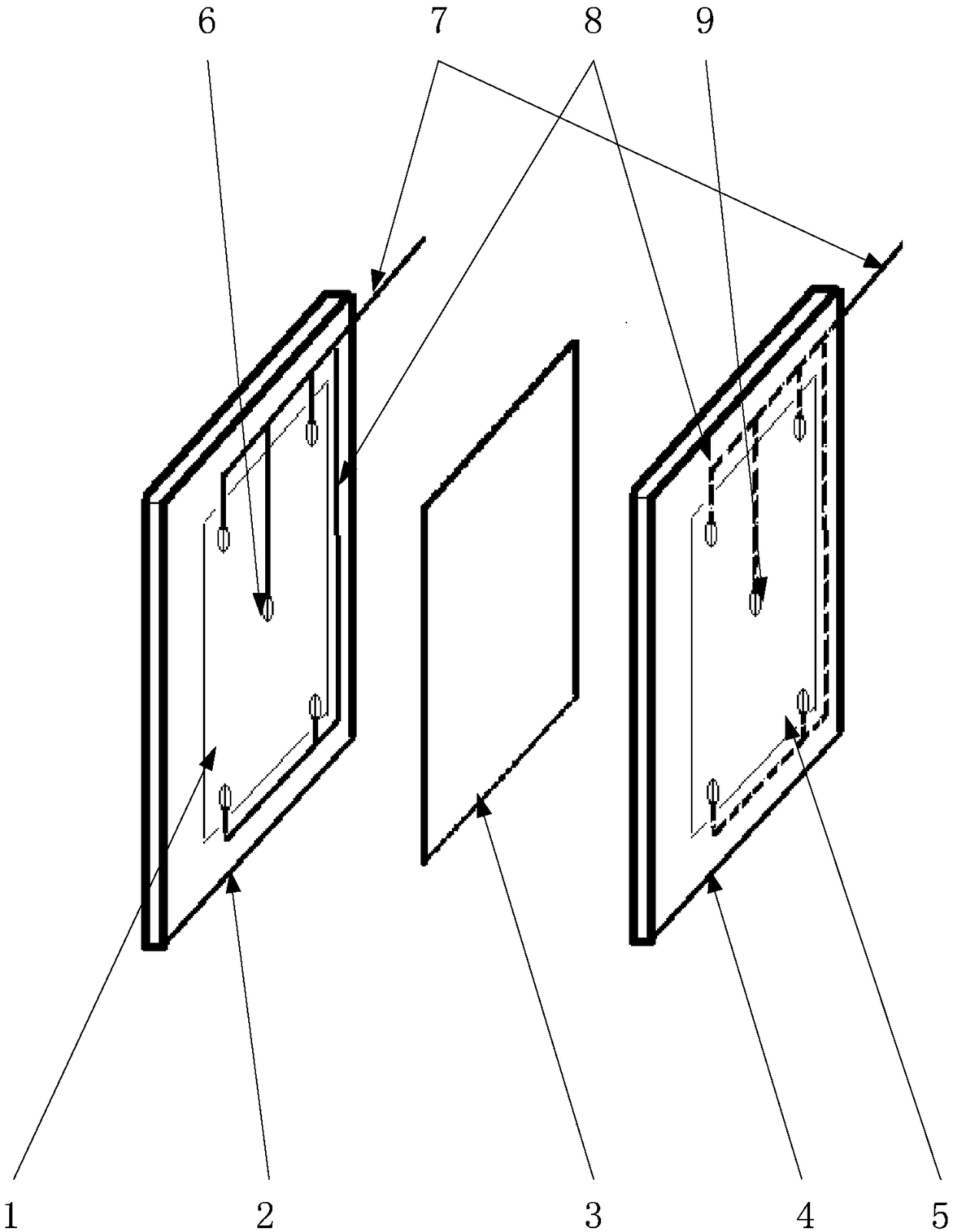 Test method and test device for distribution of electrolyte in vanadium battery stack