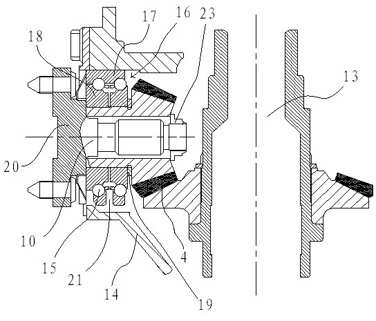 Hypoid gear transmission mechanism
