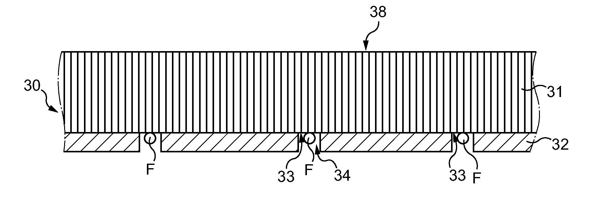 Textile covering incorporating an optical fibre and associated installation method