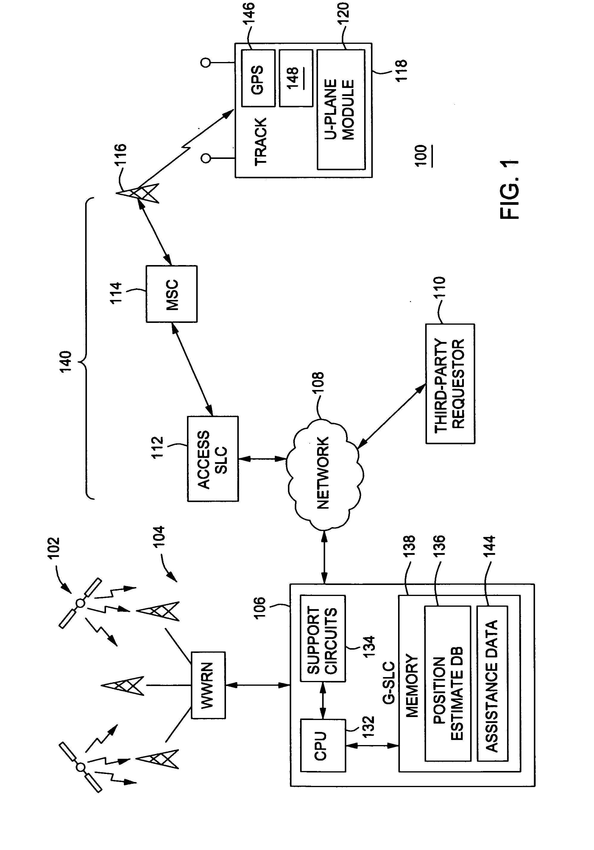 Satellite-positioning-system tracking device and method for determining a position of the same