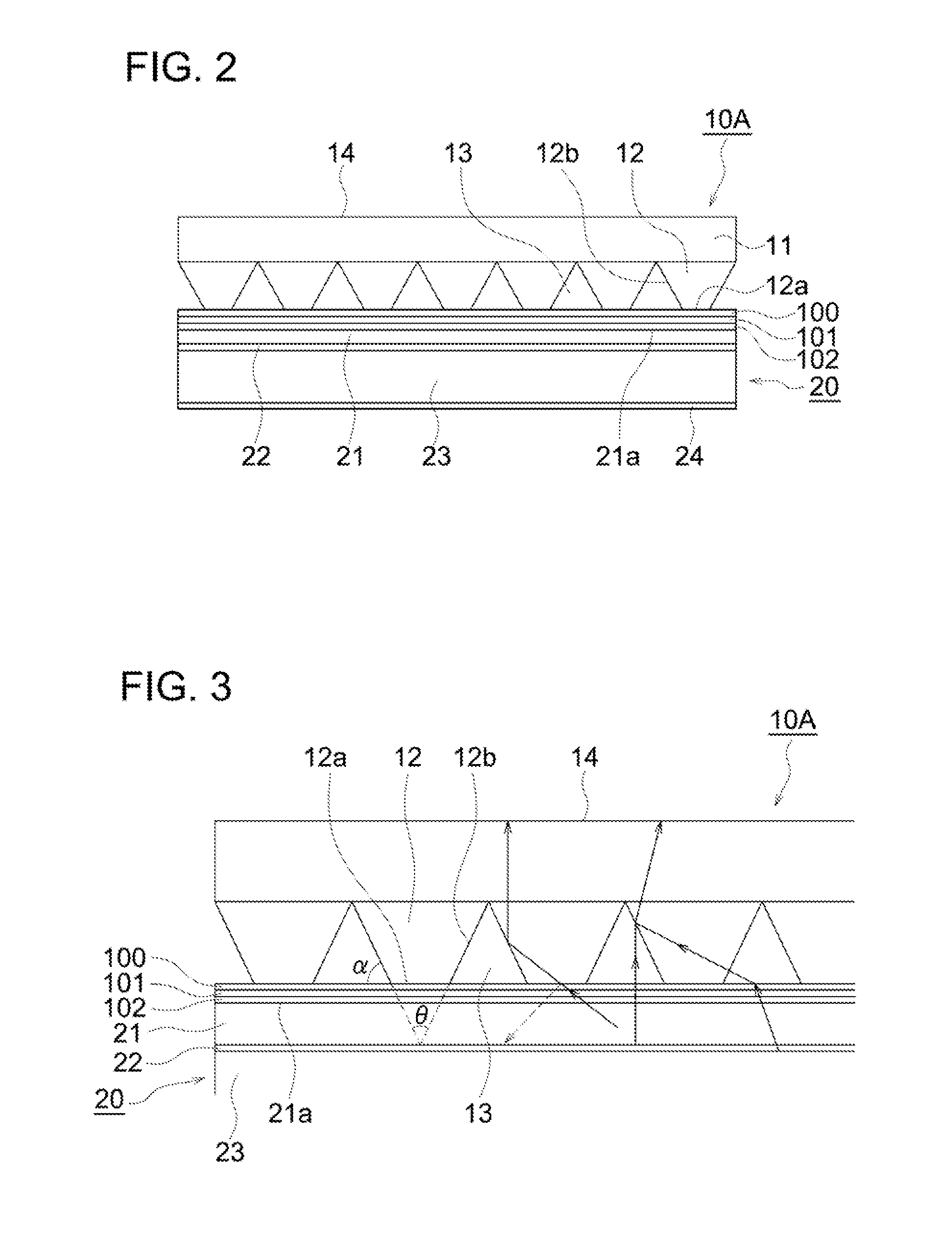 Surface luminous body, display device and illuminating device using the same