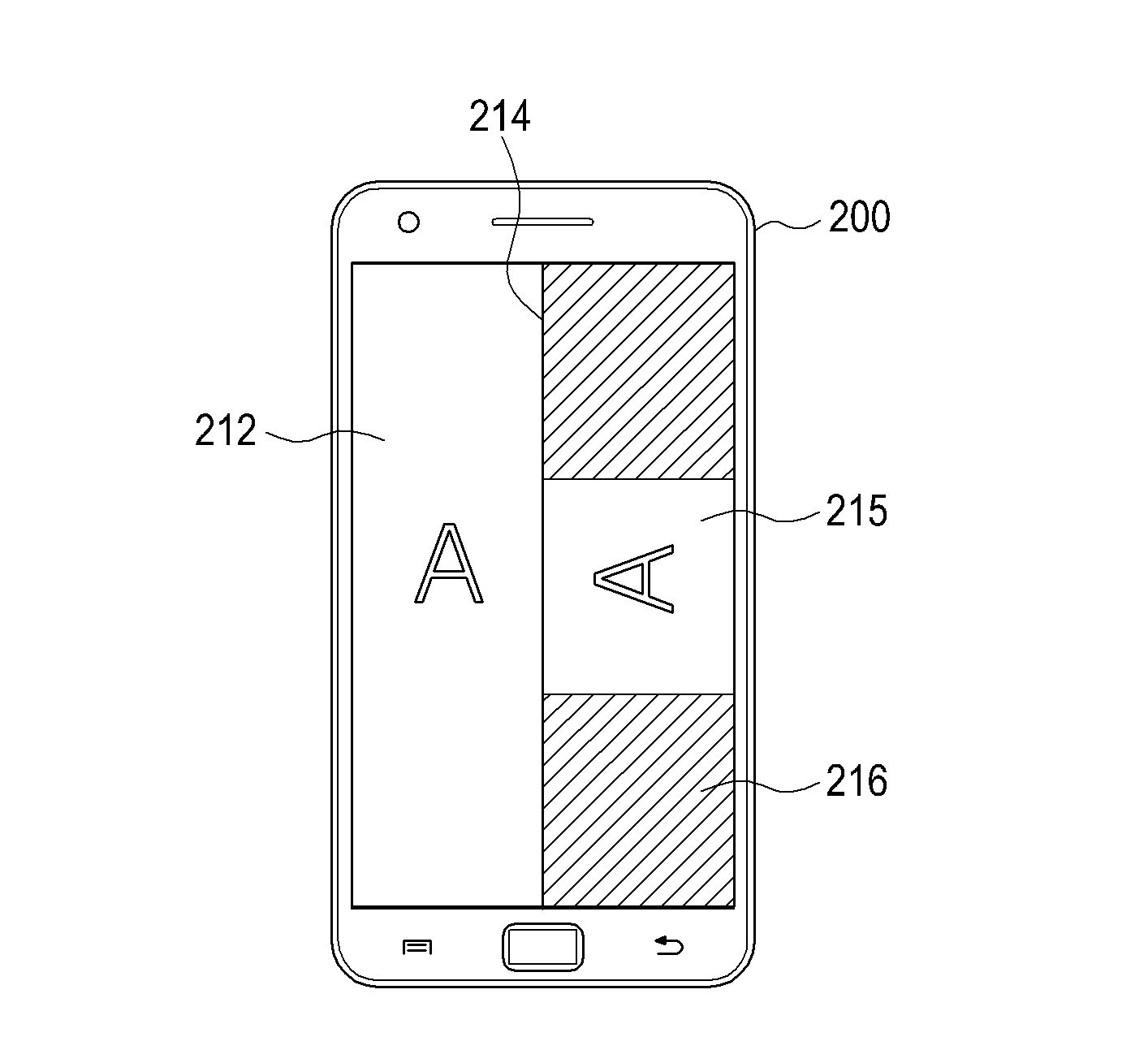 Apparatus including a touch screen and screen change method thereof