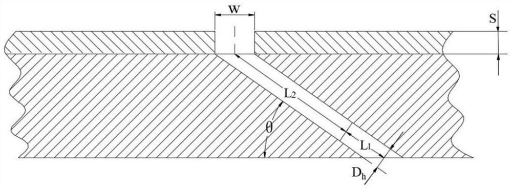 Air film cooling composite hole structure for turbine blade and turbine blade