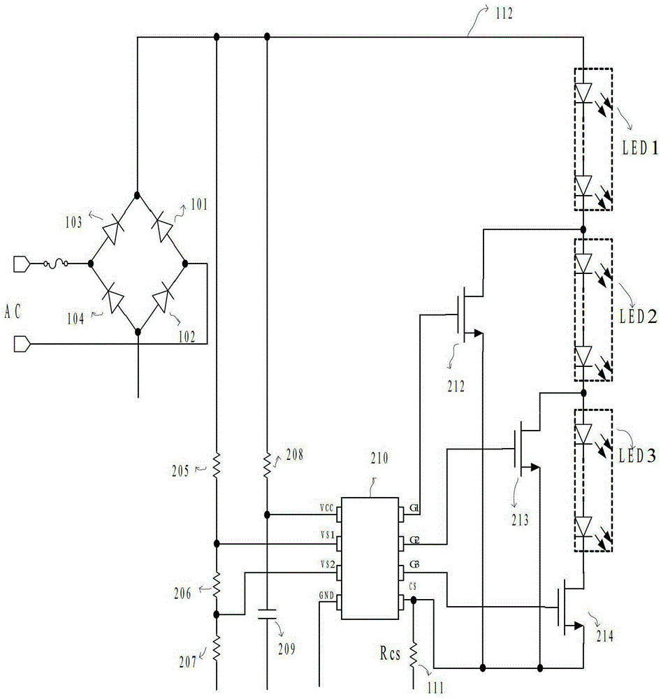 A non-overshoot led linear constant current drive circuit