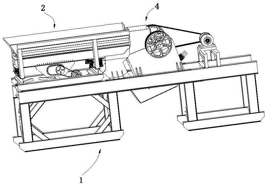 Vibration conveyor of powder coating crusher