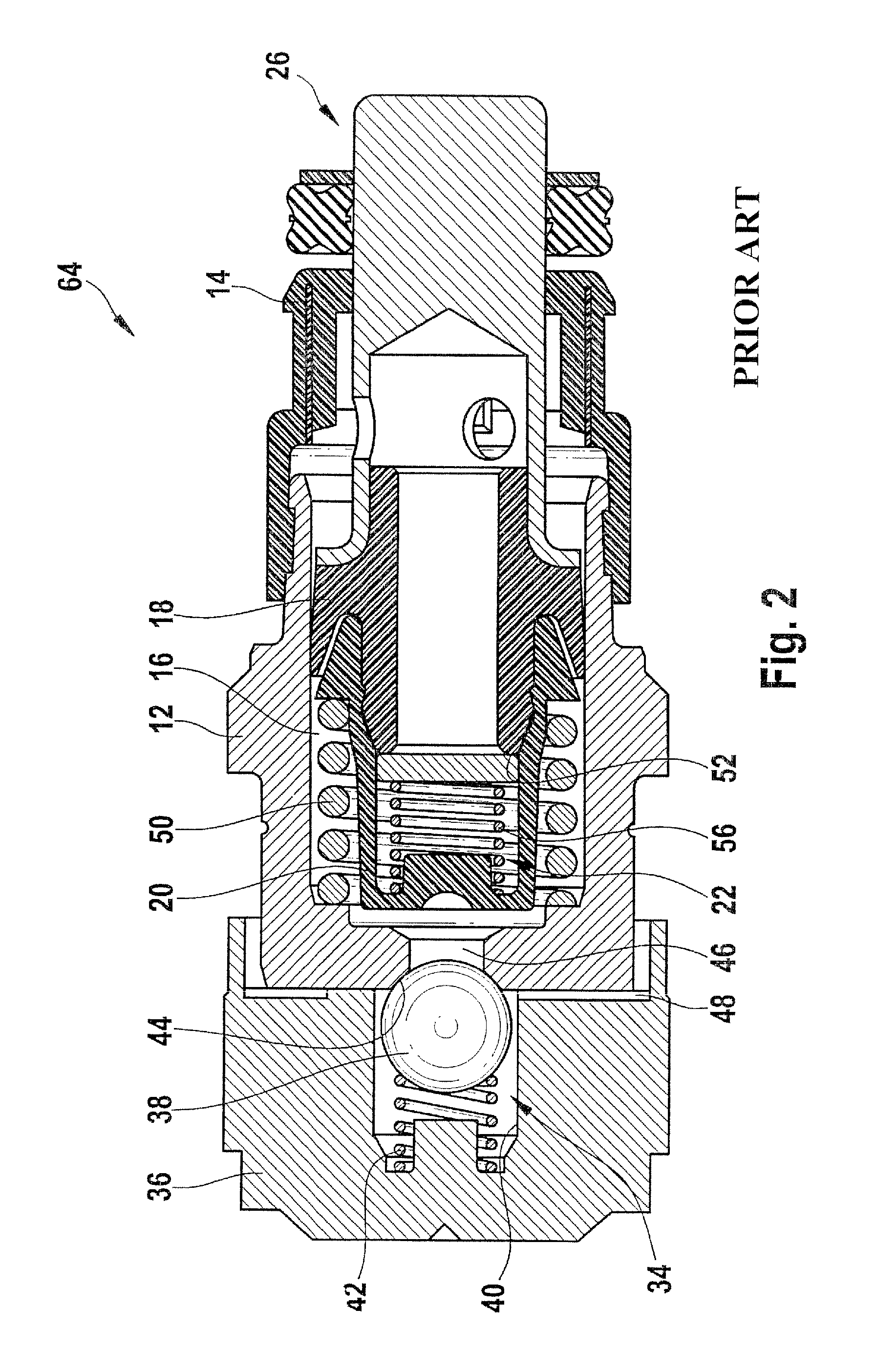 Piston pump for a vehicle brake system with a sealing element