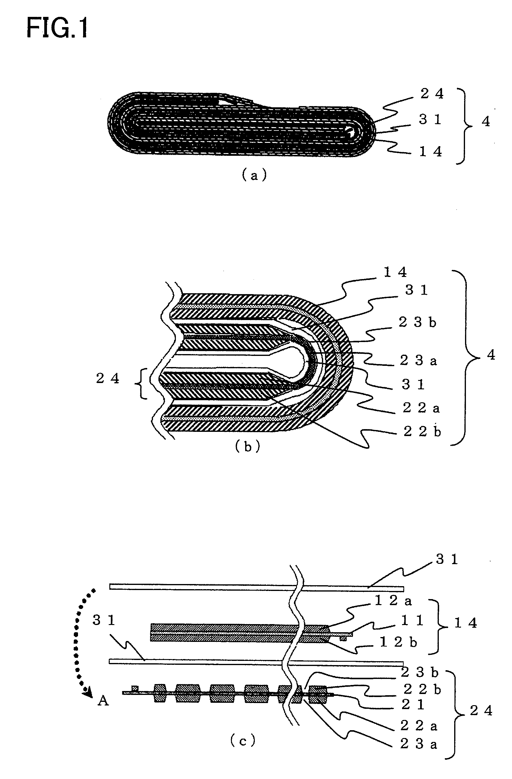 Electrode group for secondary battery and secondary battery using the same