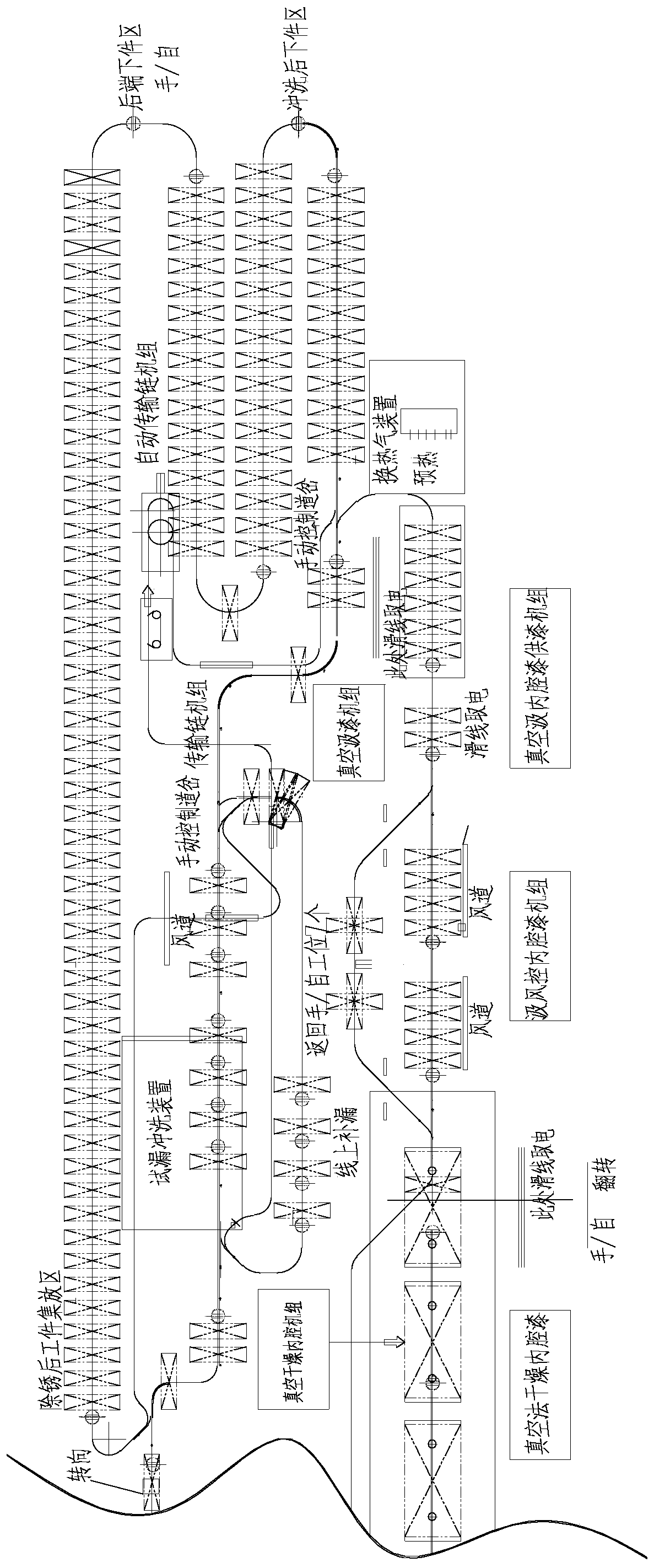 An online processing method and equipment for manufacturing a radiator inner cavity for a high-voltage transformer