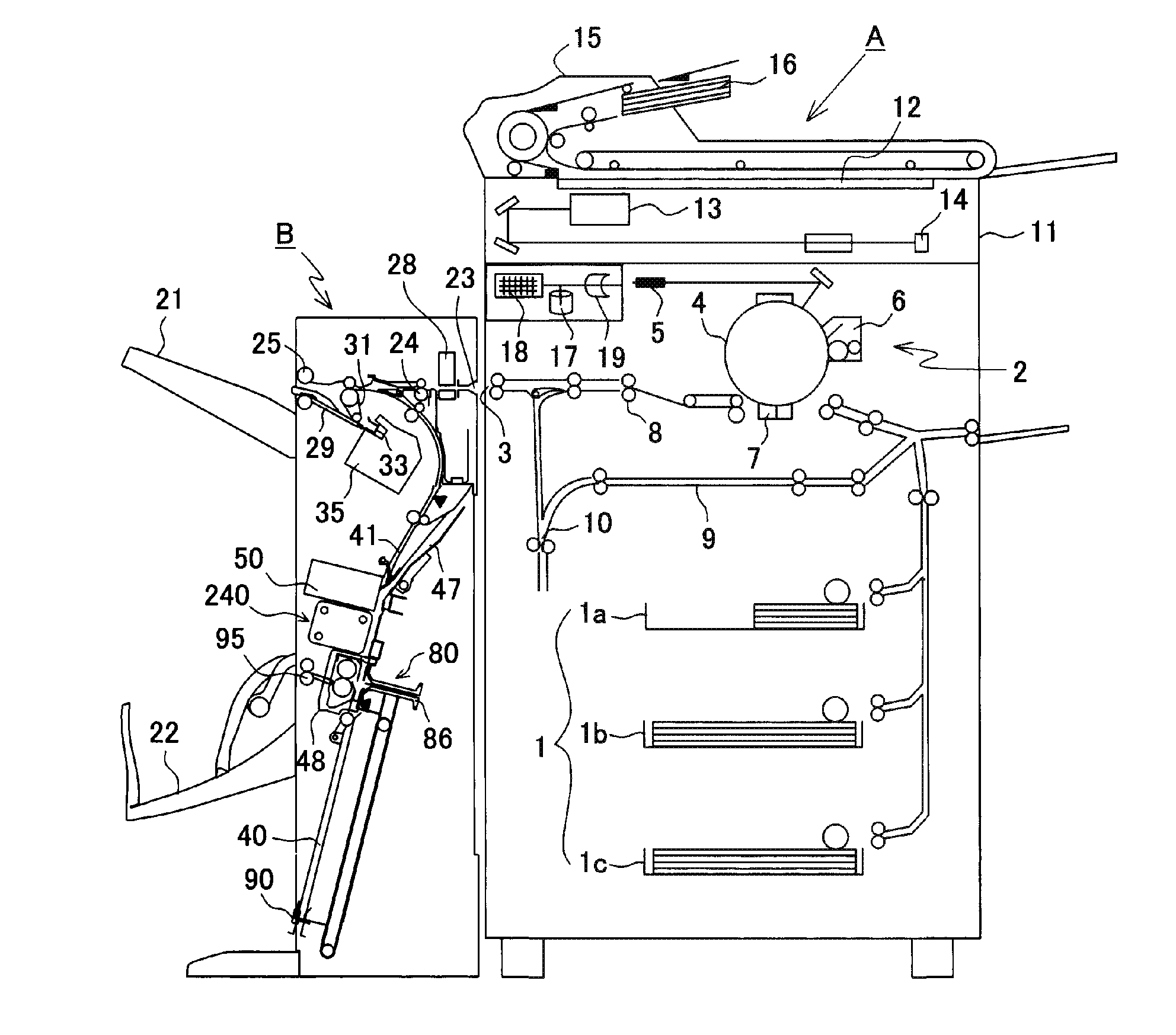 Sheet processing device and image forming device provided with the same