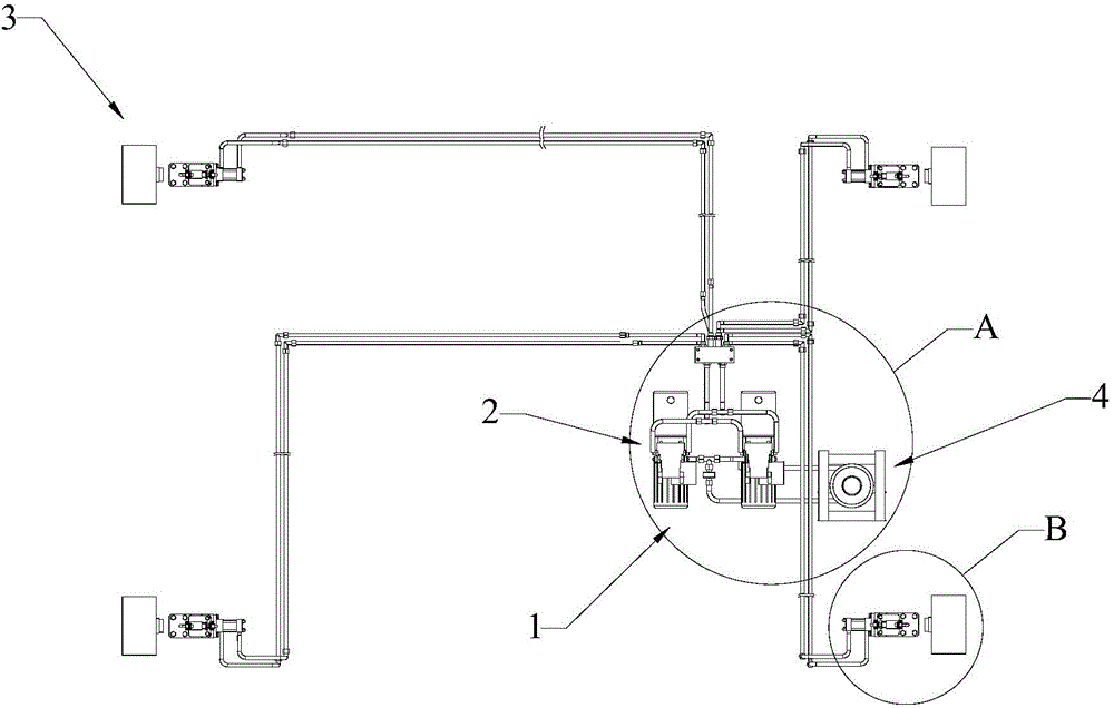 Hydraulic system for stereoscopic garage
