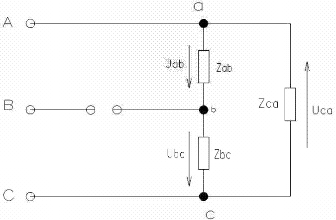 Distribution line single-phase break line judgment and positioning method based on line voltage vector criterion