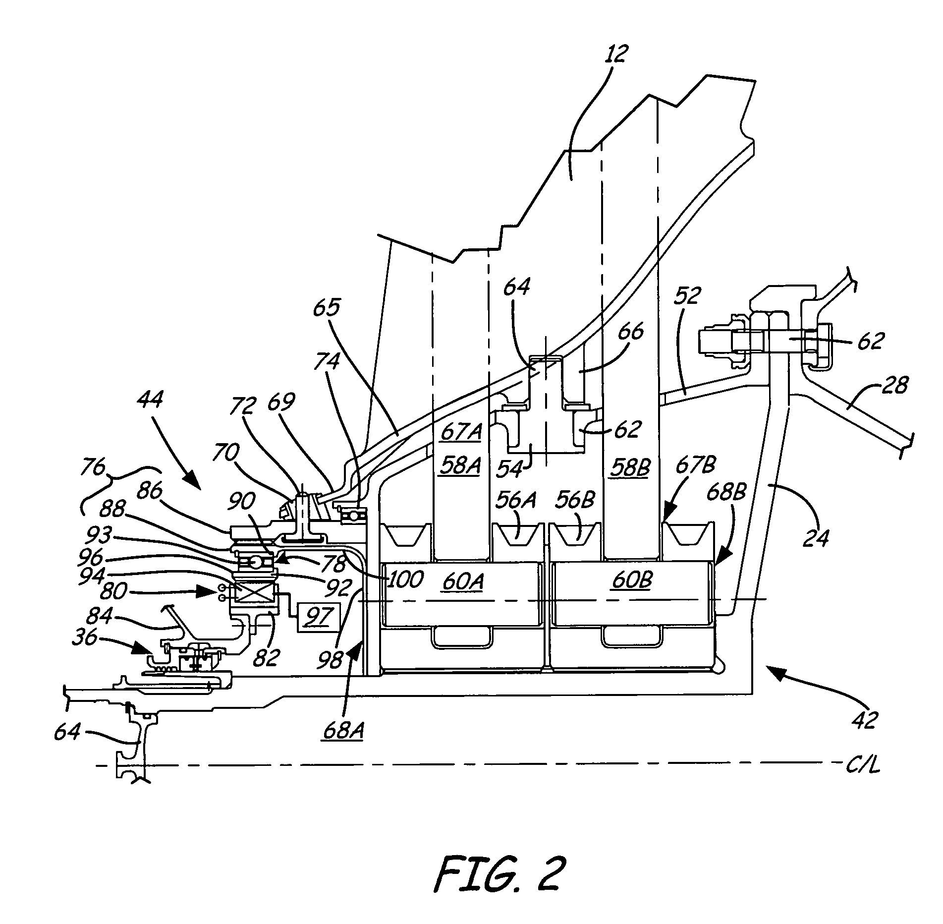 Variable rotor blade for gas turbine engine