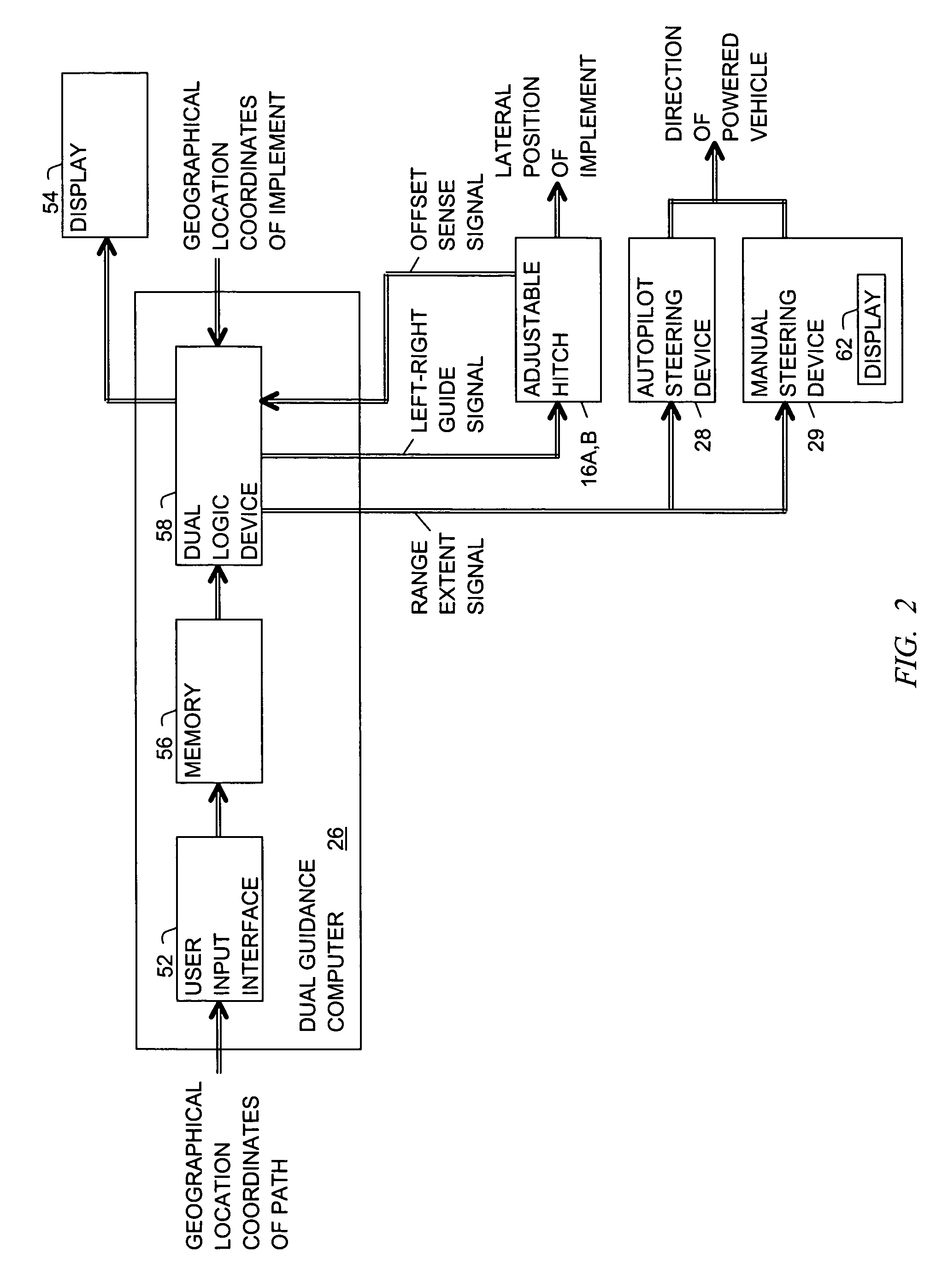 System for guiding a farm implement between swaths