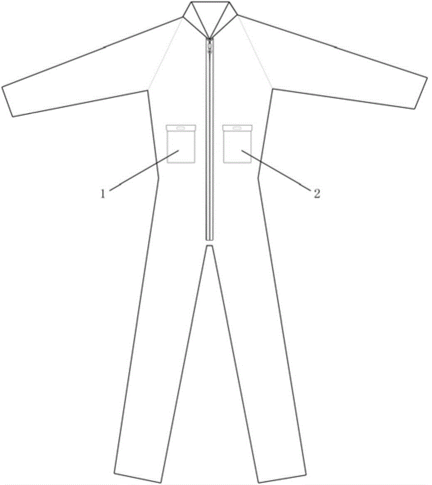 Work clothes in power wearable intelligent equipment and comprehensive wiring method
