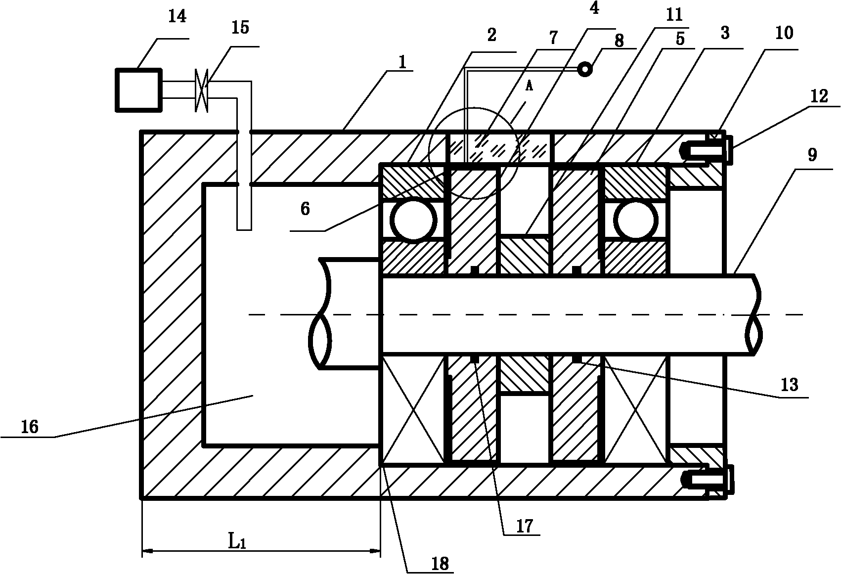 Magnetic liquid sealing process researching device
