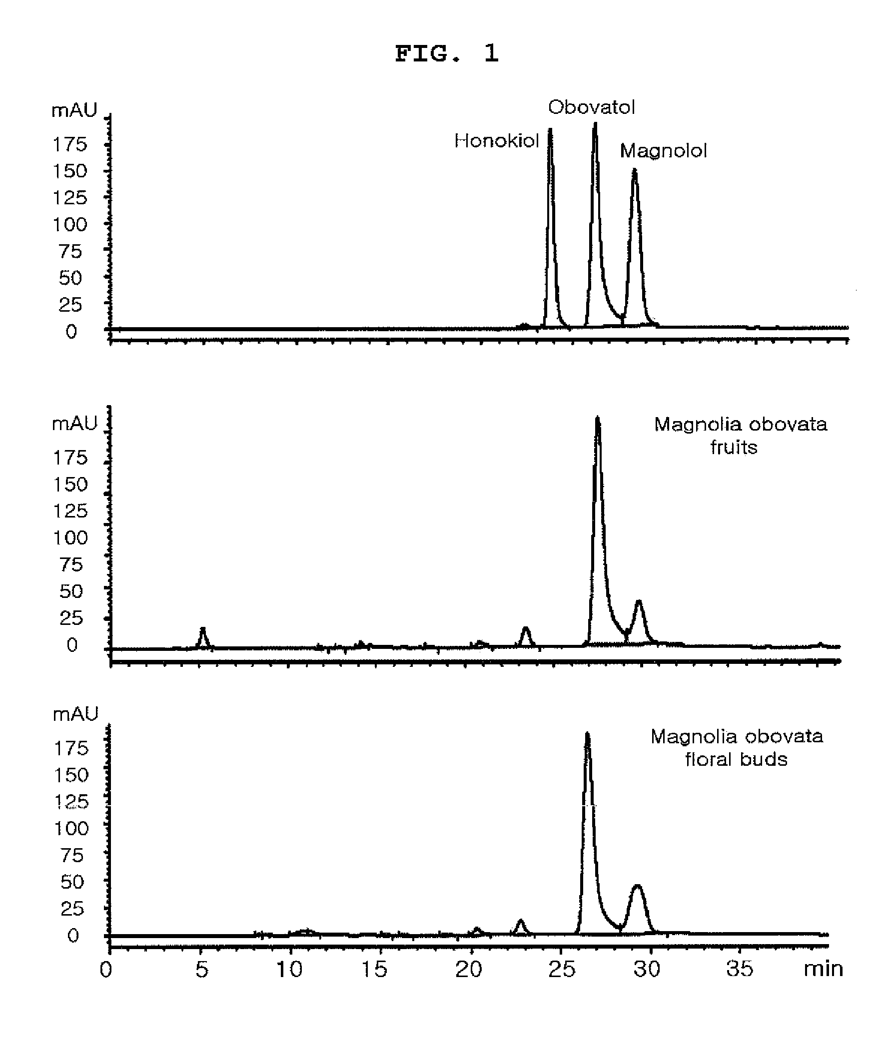 Composition for the treatment of cancers and inhibition of metastasis containing extracts or fractions of the magnolia obovata