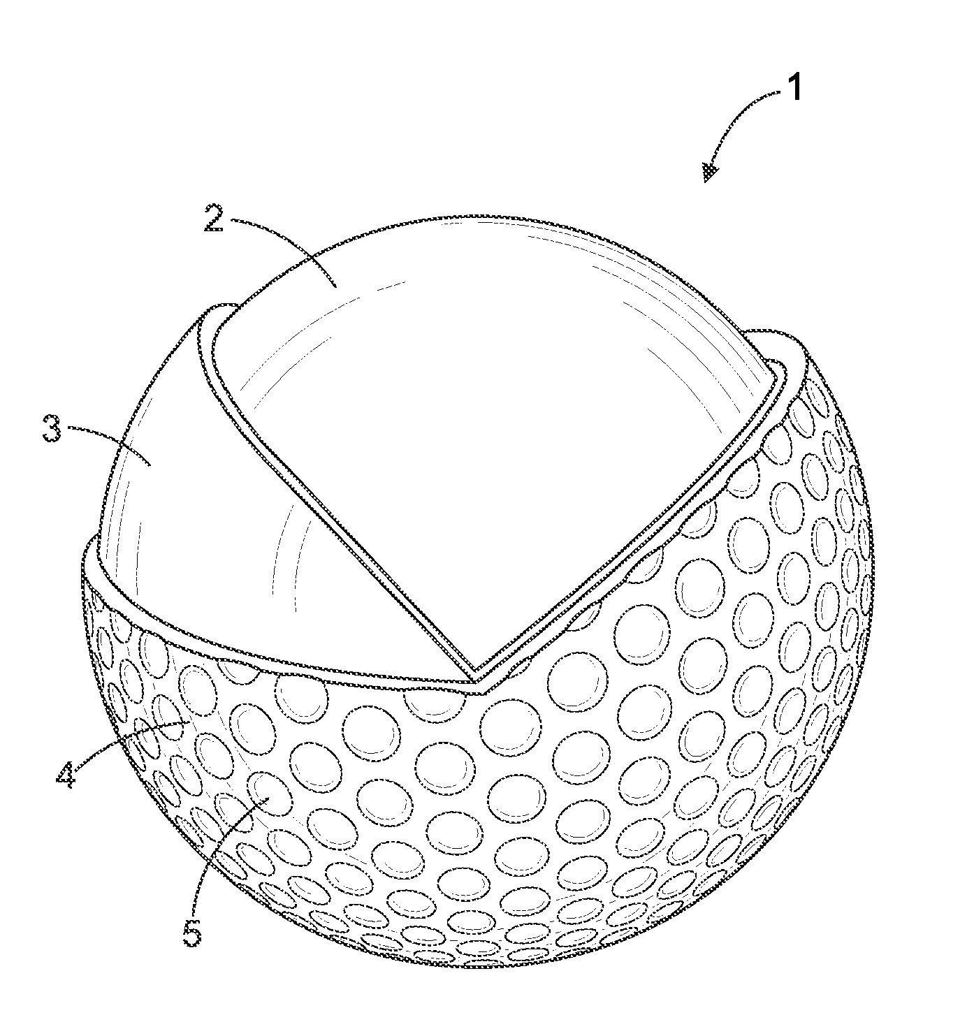 Golf ball and method of manufacturing a golf ball