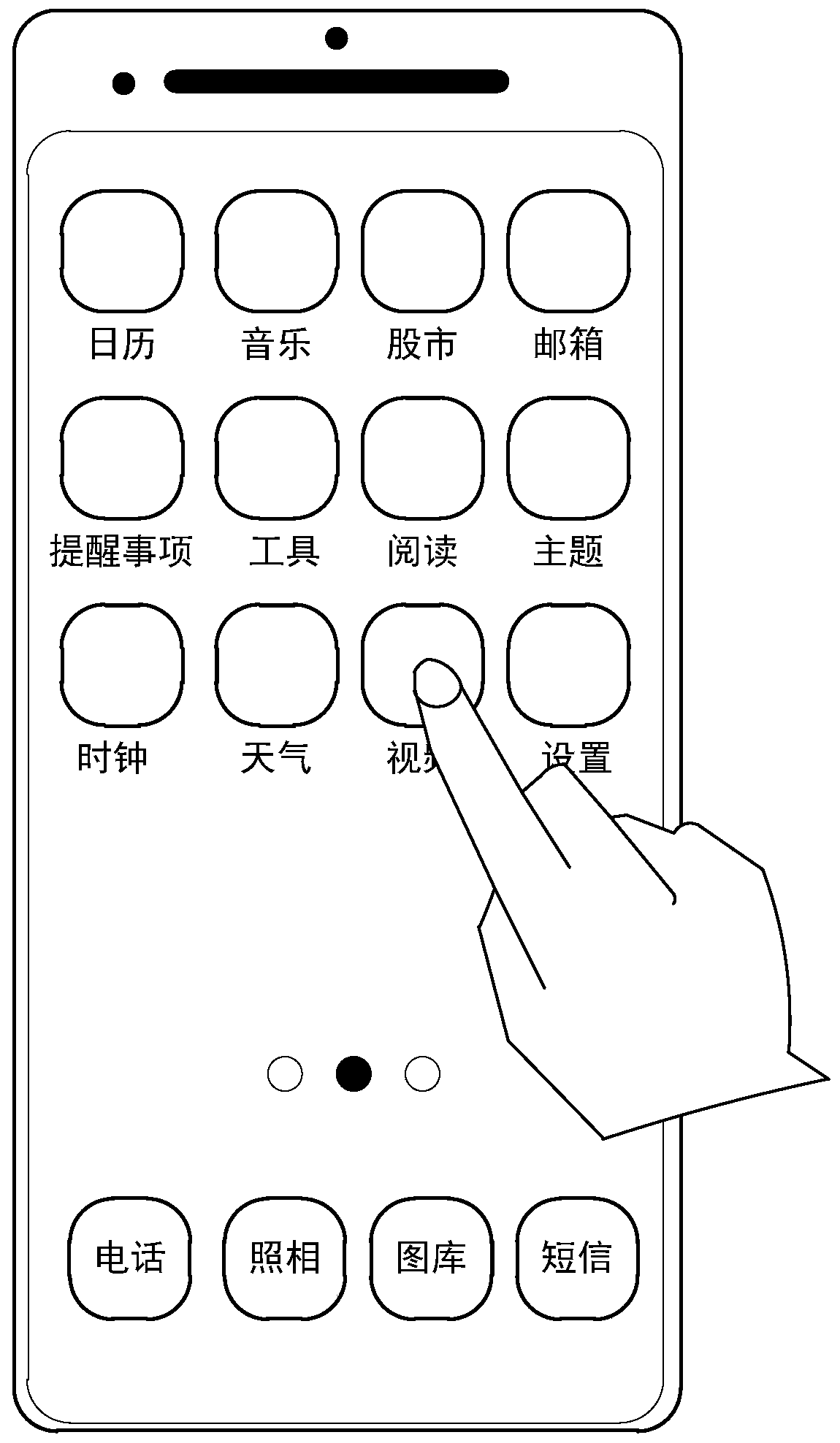 Communication terminal and card display method of negative screen interface