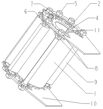 Separable liquid-cooled Led (Light Emitting Diode) radiator