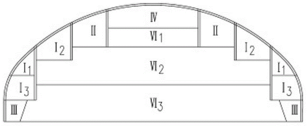Underground dome excavation construction arrangement structure and excavation method