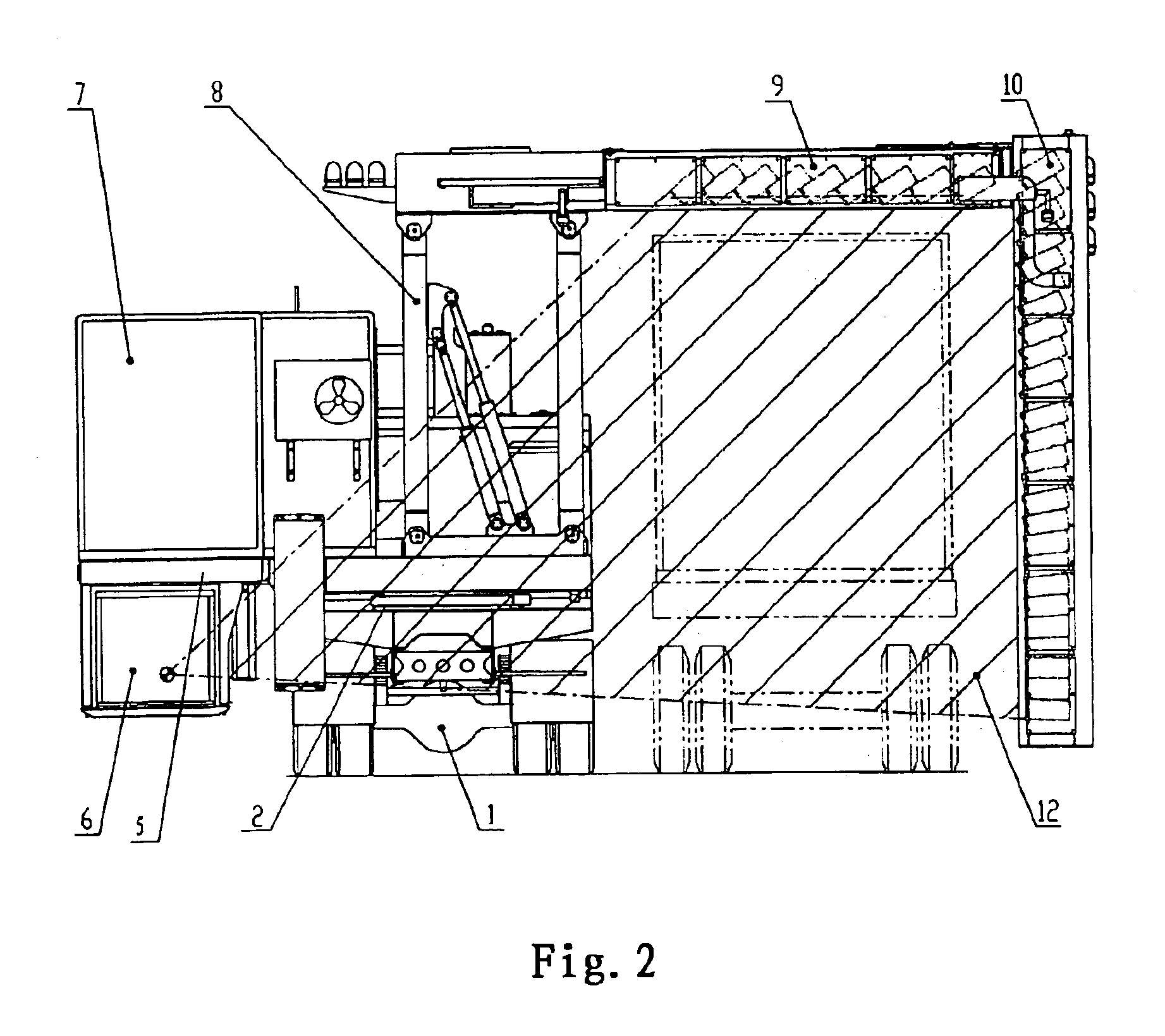 Vehicle-carried mobile container inspection apparatus