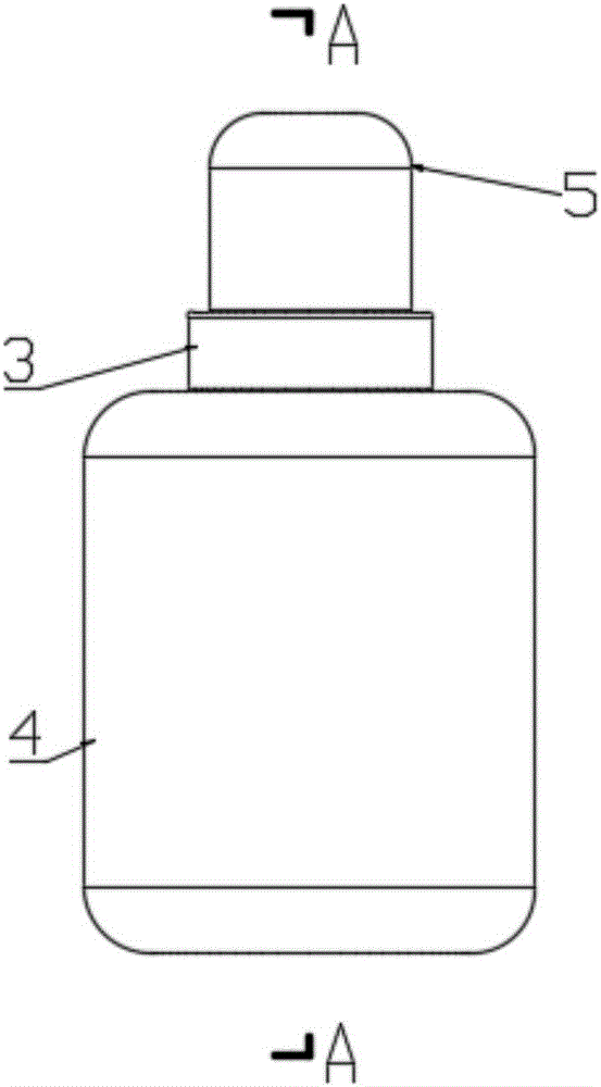 Different matter state separating type blending bottle