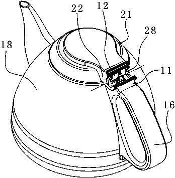 An electric kettle and its cover connecting device