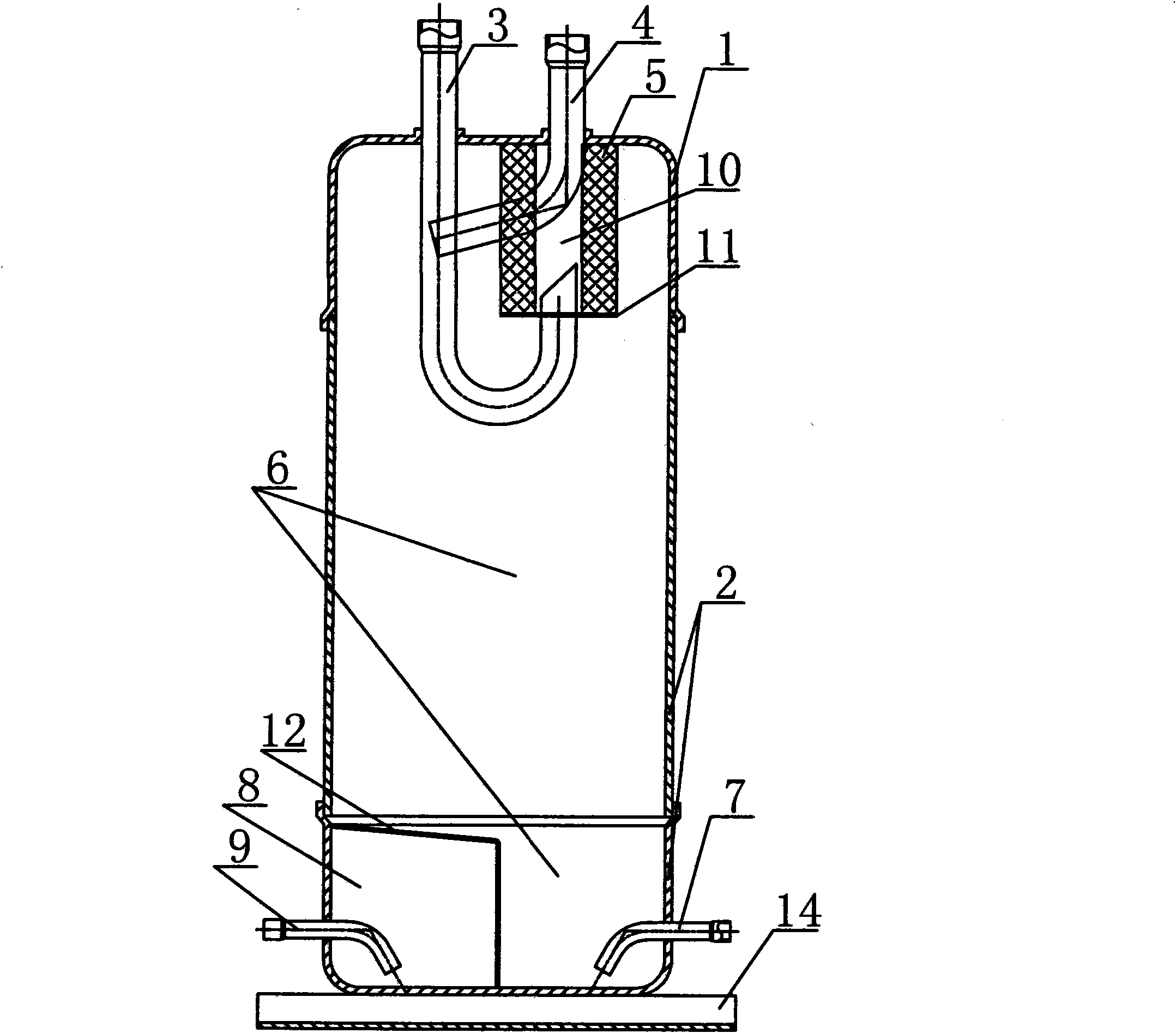 Oil-gas separator of refrigerating system