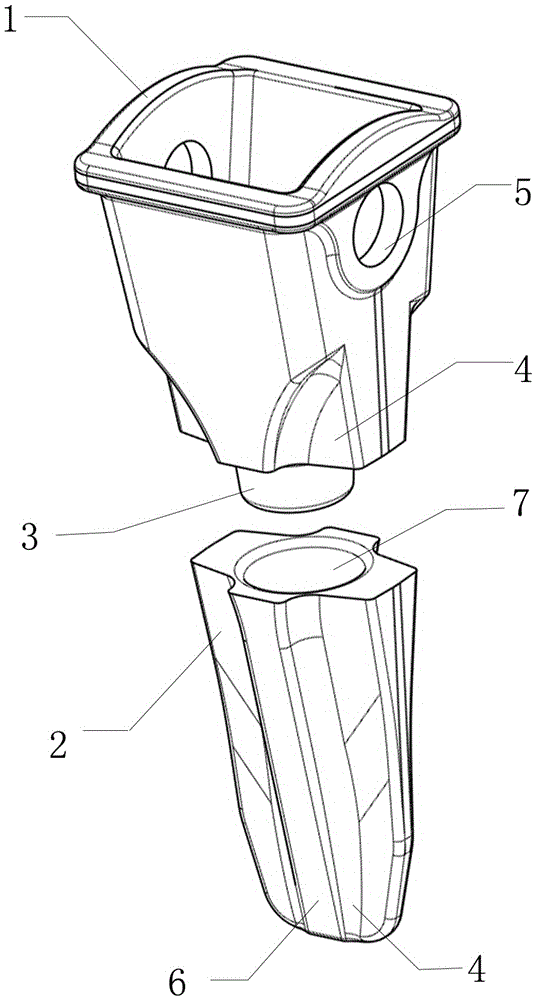 Split bucket tooth for buckets of excavators and manufacturing method thereof